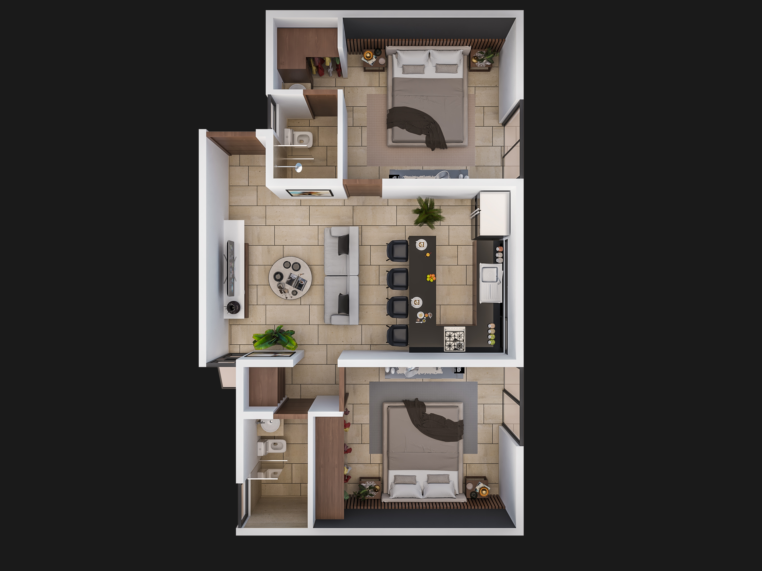 PLANTA 3D-DEPARTAMENTO 2